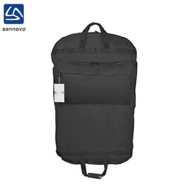 wholesale foldable 39'' polyester personalised garment bag with pocket